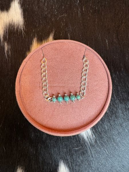 Turquoise Cluster Necklace