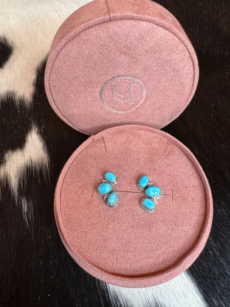 Turquoise Arch Stud Earrings
