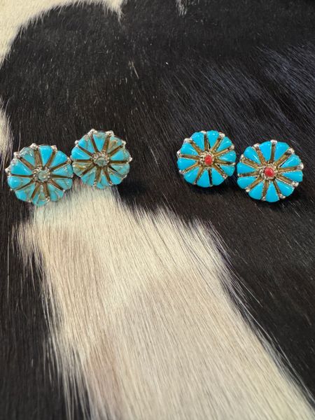 Turquoise Cluster Studs