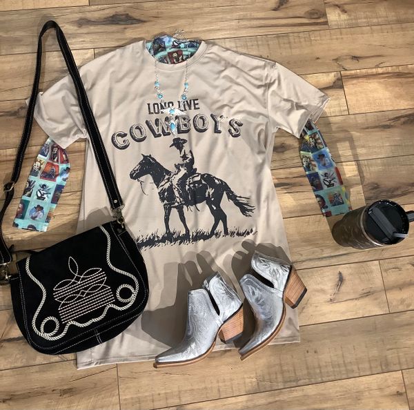 Long Live Cowboys T-Shirt Dress