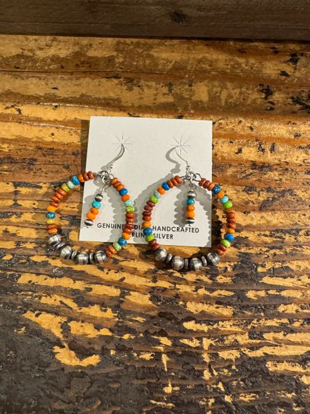 Multi Color Bead Earrings