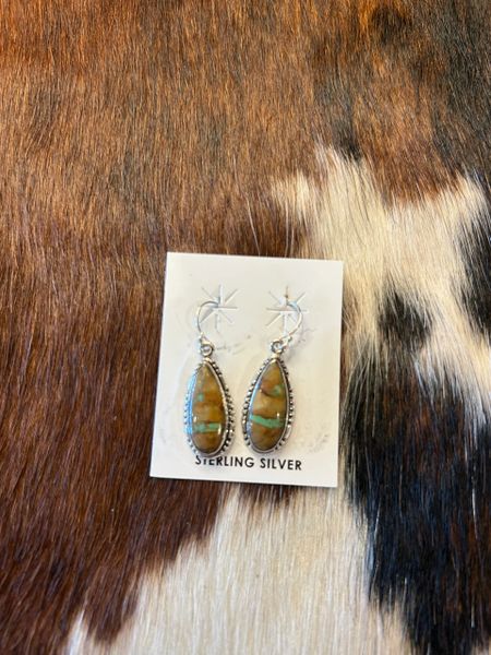 Boulder Turquoise Earrings Teardrop