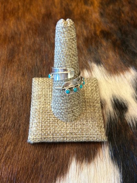 Feather Turquoise Ring