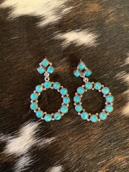 Kingman Circle Drop Earrings Hada Collection