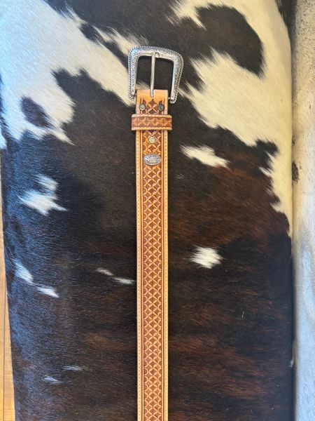 Men’s Stamped Leather Belt