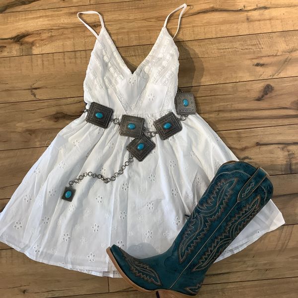 Eyelet Mini Dress
