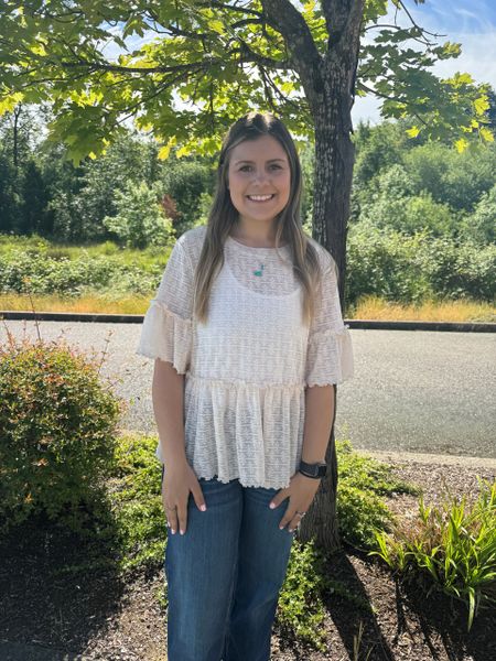 Cream Ruffle Darlin Shirt