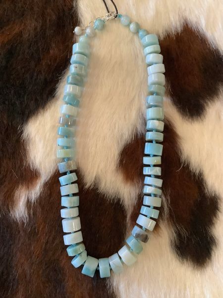 Button Shaped Amazonite Necklace
