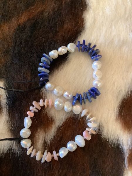 Stone & Pearl Stretch Bracelet
