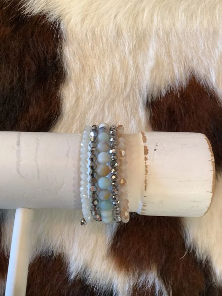 Amazonite & Crystal Bracelet