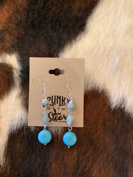 Larimar & Magnesite Earrings