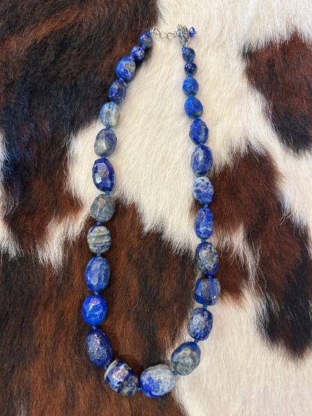 Faceted Lapis Lazuli Necklace