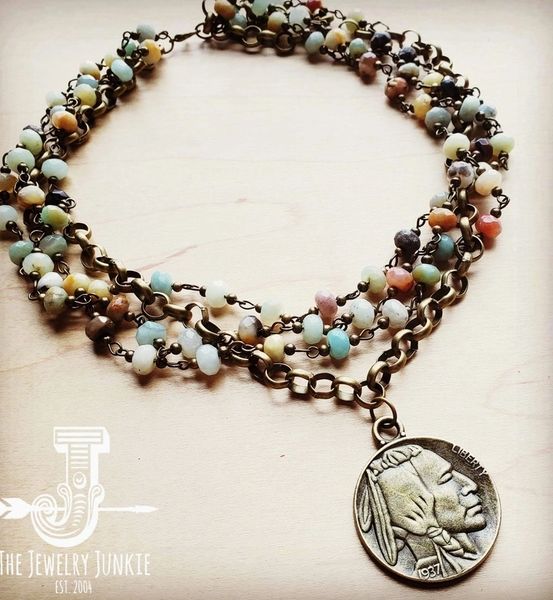 Amazonite Beaded Layered Necklace
