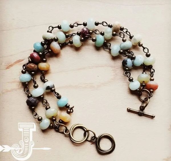 Amazonite Three Strand Bracelet