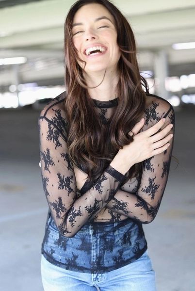 Longsleeve Lace Top Black
