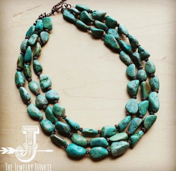 Genuine Turquoise Layered Necklace 24318
