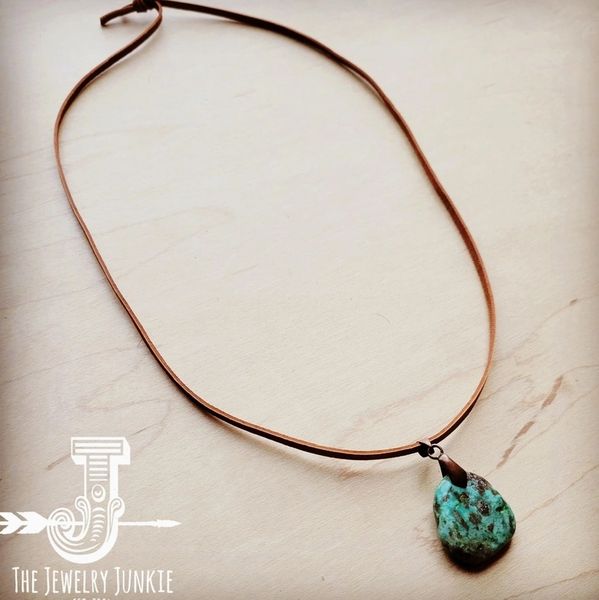 Leather Turquoise Necklace 23125