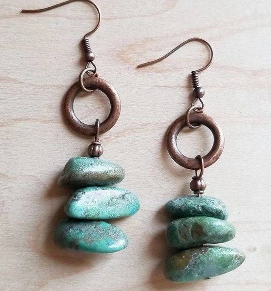 Turquoise Stacked Earrings 22756