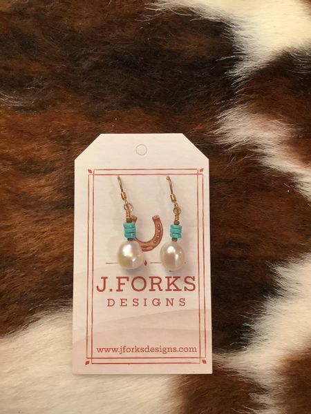 Pearl & Turquoise Drop Earrings