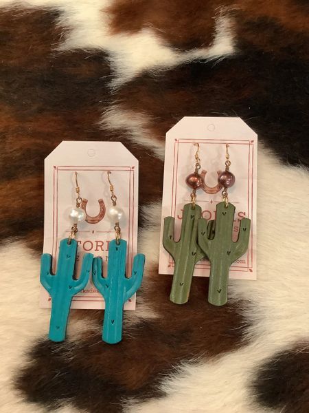 Cactus Beaded Earrings