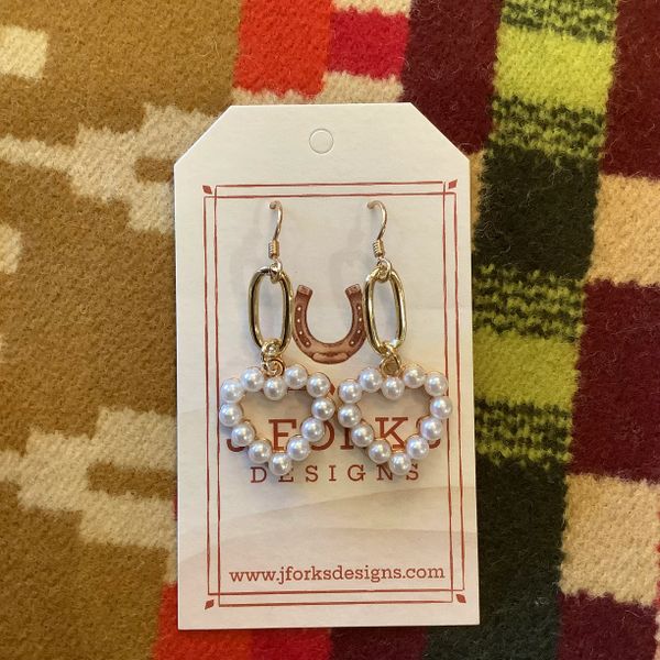 Pearl Heart Earrings