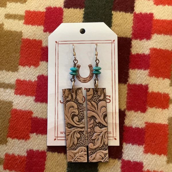 Rectangle w/ Turquoise Earrings
