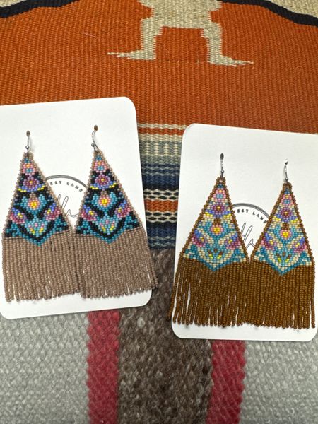 Floral Beaded Earrings