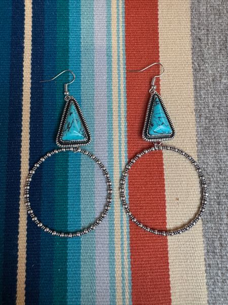 Turquoise Hoop Earrings