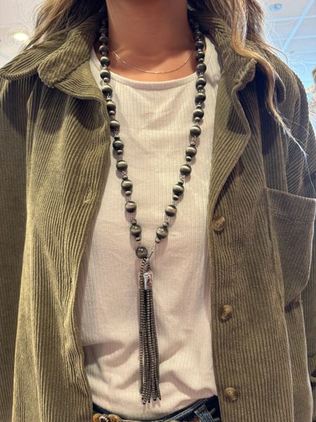 Navajo Pearl Necklace W/ Tassel