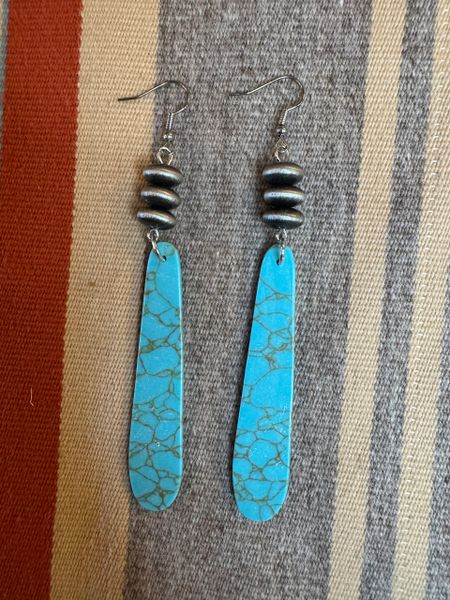 Turquoise Slab Earrings