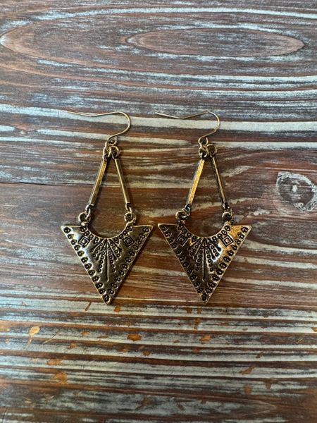 Gold Arrowhead Earrings