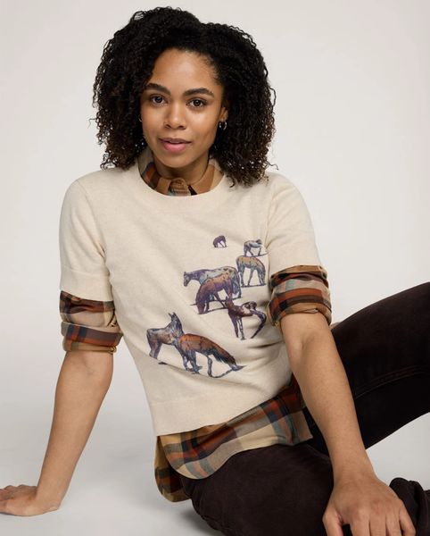 Pendleton Ecru Wild Horse Sweater