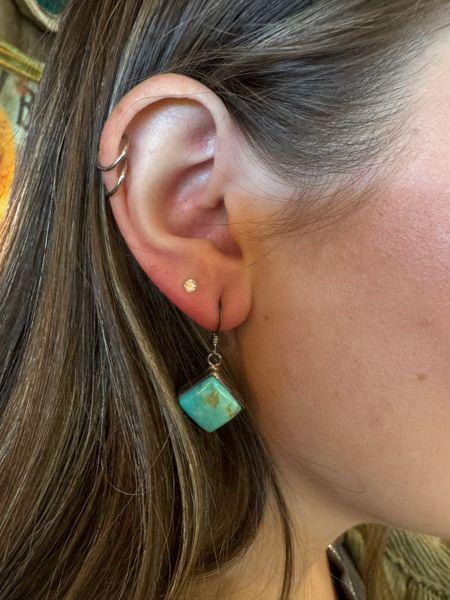 Turquoise Square Earrings