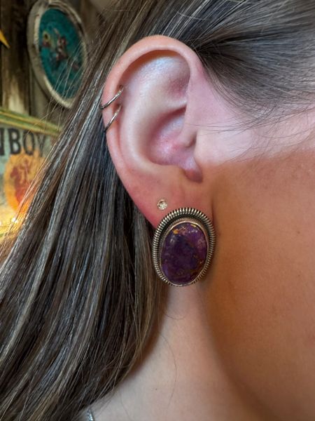 Purple Mojave Stud Earrings