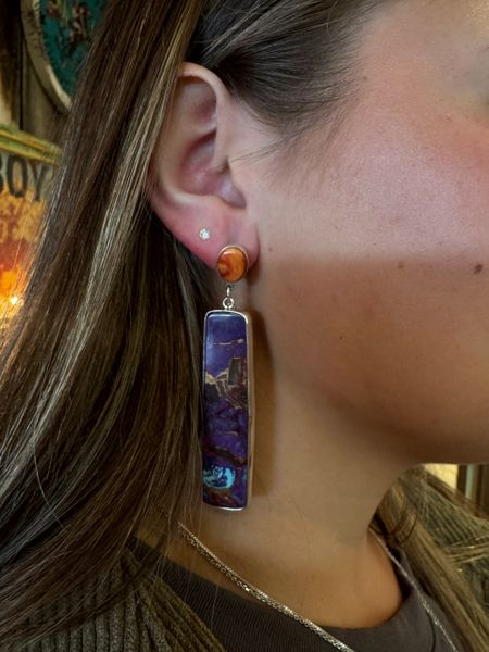 Purple Mojave and Spiny Earrings