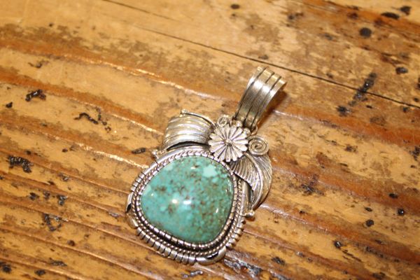 CLEARANCE Turquoise and Silver Pendant 11765