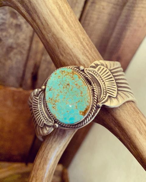 Turquoise & Silver Navajo Cuff