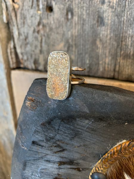 Silver Druzy Ring