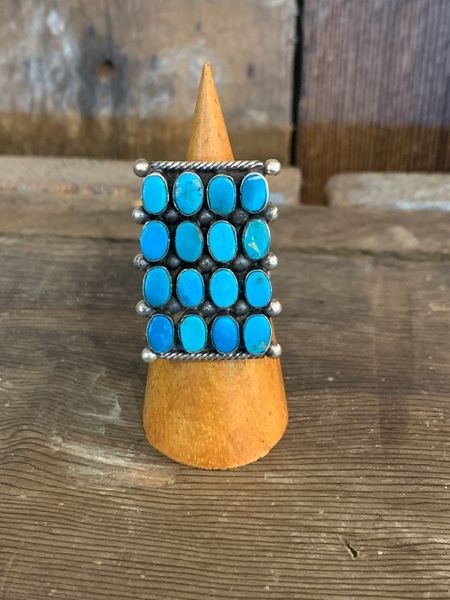 16 Stone Turquoise Ring