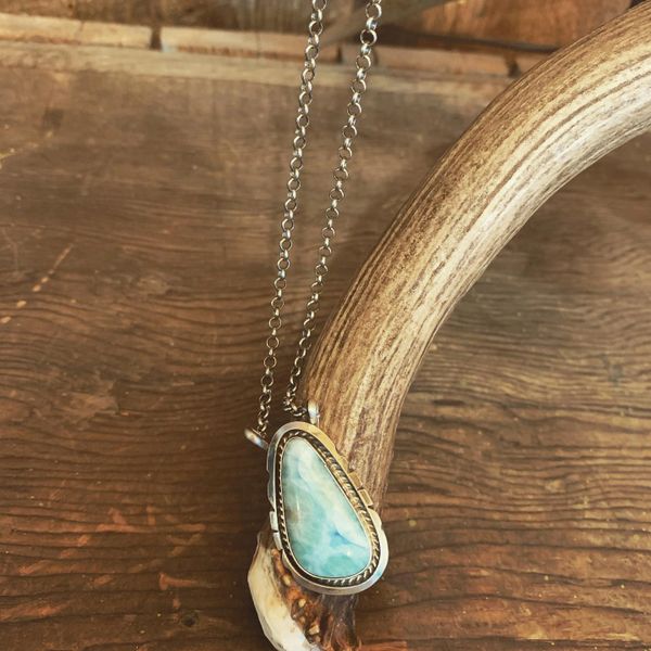 Larimar Necklace 18"