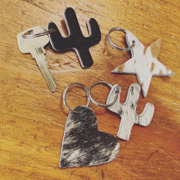 Hair-on-hide Key Rings