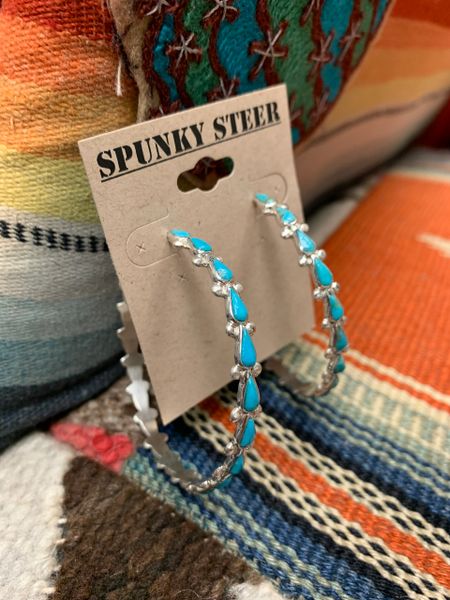 Turquoise Hoop Earrings