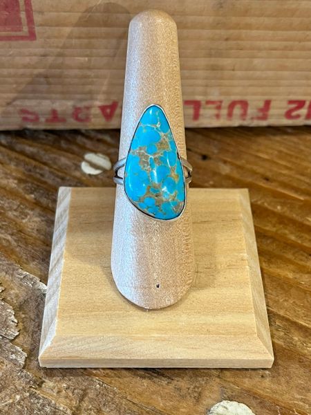 Turquoise Stone Ring ~ 7.5