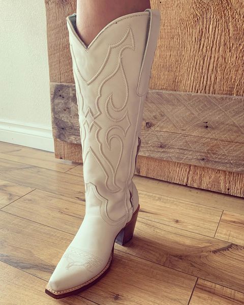 Pure White Boots