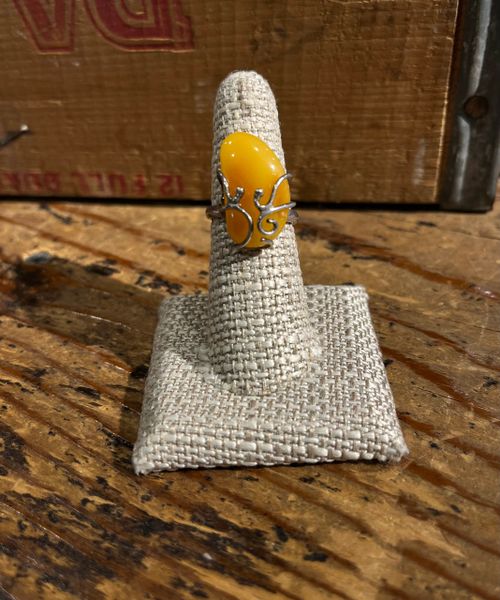 CLEARANCE Amber Sterling Silver Ring