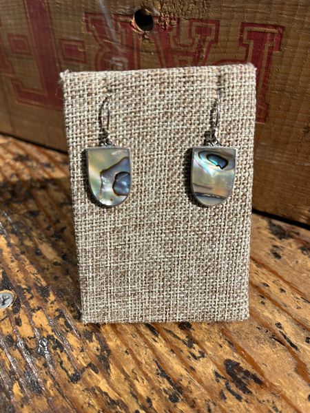 Abalone Half Tab Earrings