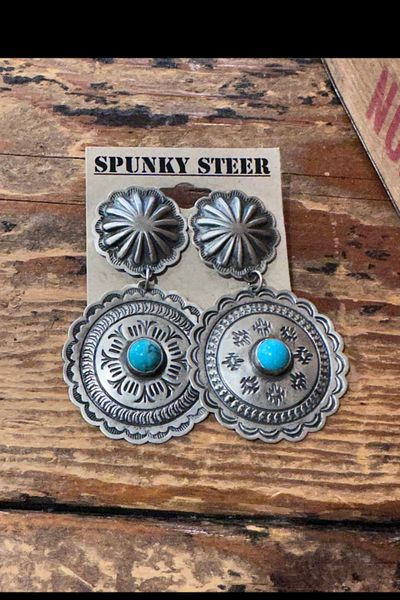 CLEARANCE Turquoise Handcrafted Earrings