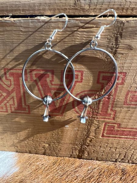 Squash Blossom Hoops