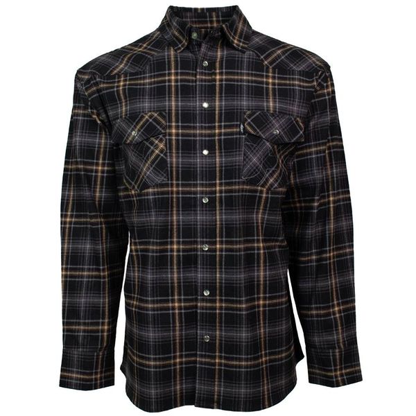 CLEARANCE Black & Cream Hooey LS Snap Shirt