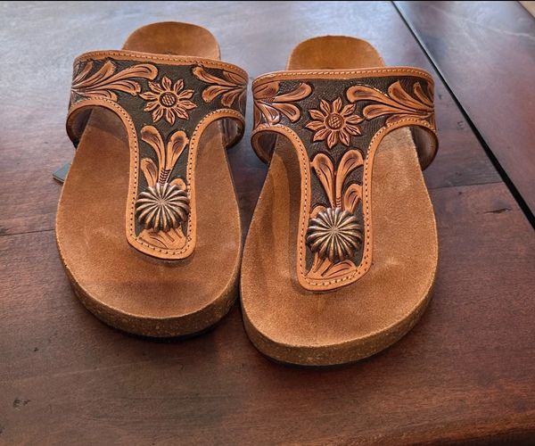 CLEARANCE Copper Concho Sandals